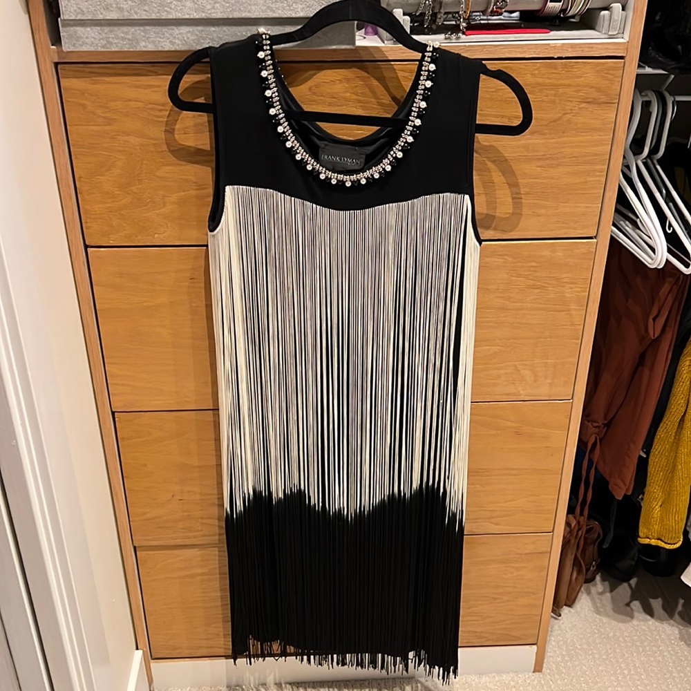 Formal tassel dress - flapper style size L.